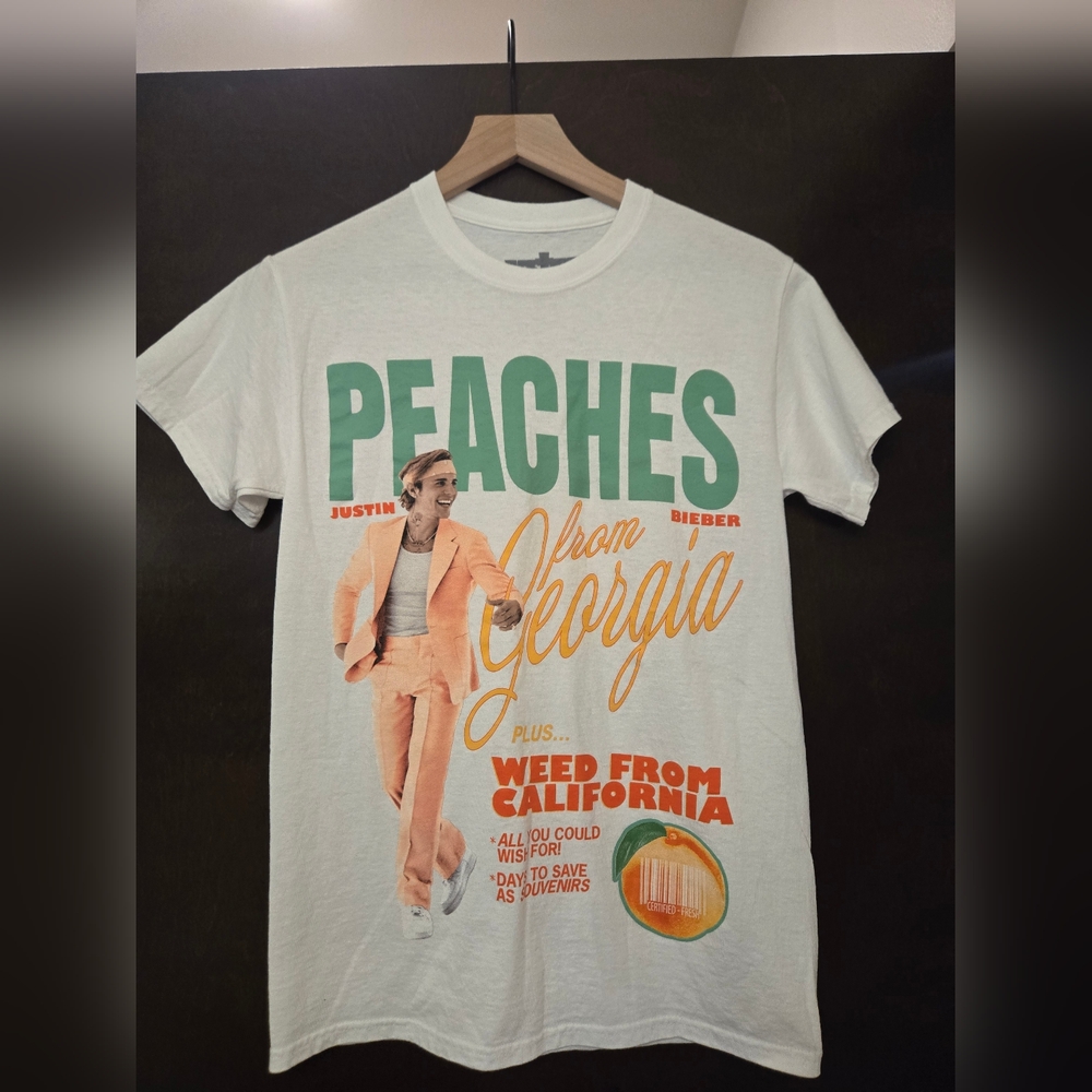 Justin Bieber Peaches Tour Shirt Size S